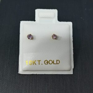Chispa Lila 2mm - Oro 10 K - Cod E02M