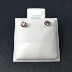 Chispa Color Amatista 3mm - Oro 10 K - Cod E03L