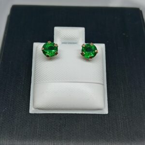 Chispa Verde 5mm - Oro 10 K - Cod E05V