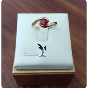 Anillo Piedra Roja Fancy - Oro 10 K - #7 - Code APN02