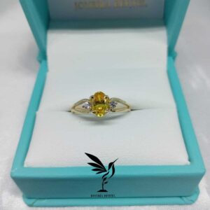 Anillo piedra amarilla - Oro 10K - 7 1/2 - ANSE07