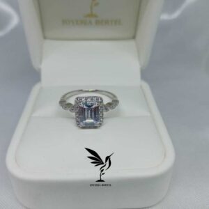 Anillo Plata compromiso - Circonia Cuadrada - #7 - Code APCC01