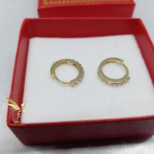 Huggies Aretes 12mm - Oro 10K Italia - AR713